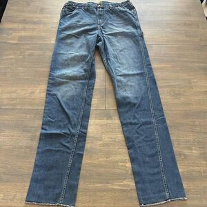 Boulder Creek Men's Big & Tall Denim Carpenter Jeans Faded Blue Size 36x40 Long‎